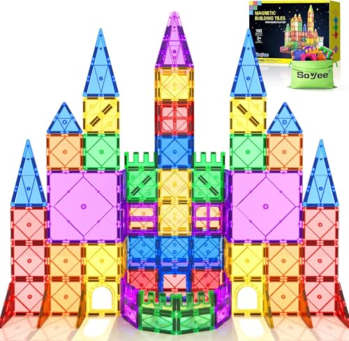 Soyee 102-Piece Magnetic Tiles Building Set
