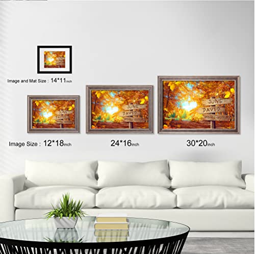 Crossroads Heart Of Autumn Personalized Photo Or Canvas Prints With Couple's Names And Special Date On It,Perfect Present For Anniversary,Wedding,Birthday,Holidays #TOP4