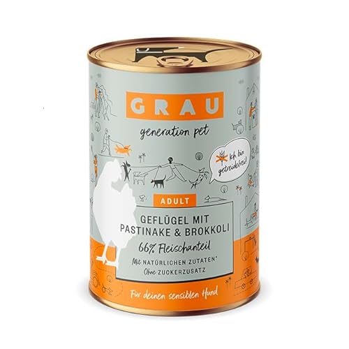 Produktbild von GRAU Hund Geflügel mit Pastinake und Brokkoli - 6 x 400 g