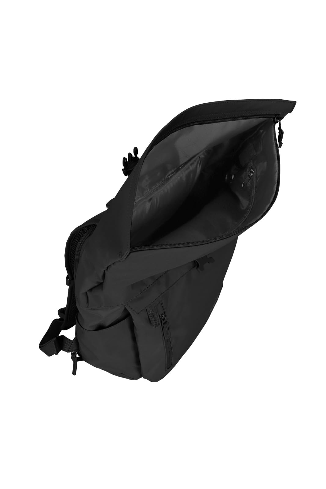 travelite Plecak do bagażu podręcznego, plecak na laptopa 15,6", BASICS, plecak podróżny z funkcją rolltop, 60 cm, 35 l, czarne, Rucksack 60 cm, Klasyczny