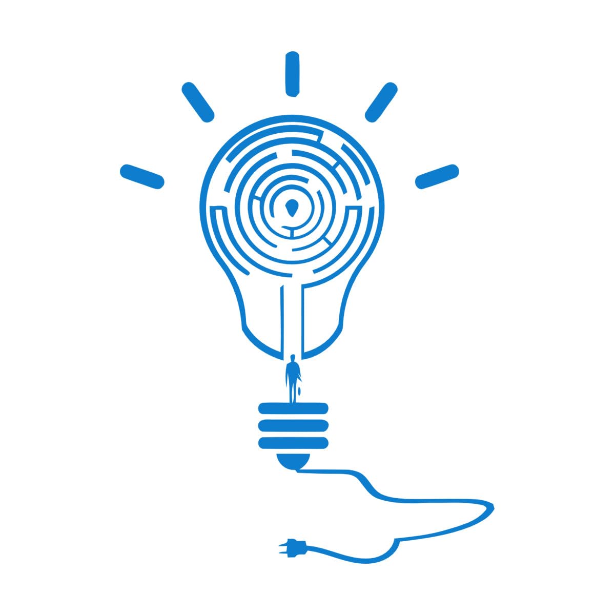 Vinyl Wall Stickers Symbol of Light idea Office Space teamworkg 81x111.6cm It Won't Fall Off Extra Large Blue