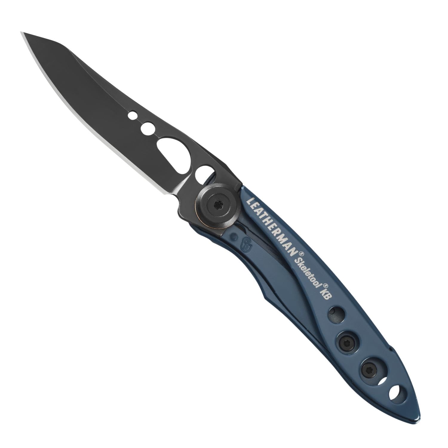 Leatherman, Skeletool KB Pocketknife with Straight Edge, Stainless Steel Blade and Bottle Opener, Nocturnal Black