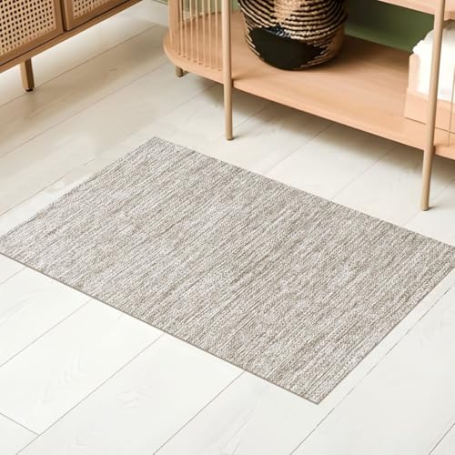 Threadvista 100% Cotton Area Rug, Natural, 2x3 Ft