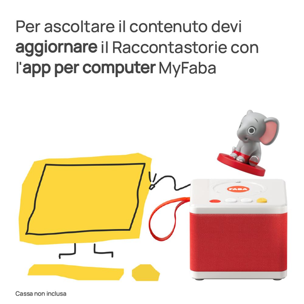 FABA Personaggio Sonoro Le Canzoni di Ele l'Elefante Bambini 0-3 Anni Versione Italiana
