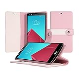 LG G4 Case, ACEABOVE [Stand Feature] LG G4 Wallet Case [Book Cover Case] [Pink] - Premium Soft PU Leather Wallet Cover - Verizon, AT&T, Sprint, T-Mobile, International, and Unlocked - Leather Case with STAND Flip Cover and Credit Card ID Holders for LG G4 Early 2015 Model