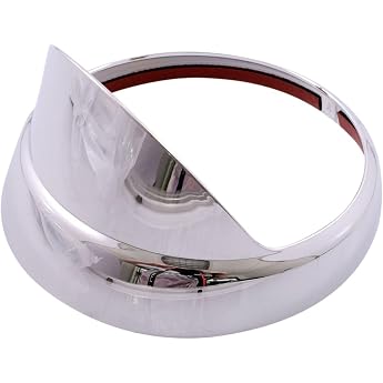 SIP Lamp Ring Plastic Chrome with MV Lampshade Compatible with VESPA GTS Super i.e. 300 ZAPM45200 4T LC 08-11