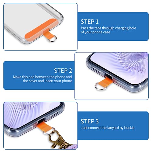Onglet d'attache de téléphone, 10 pièces patch universel de cordon de téléphone sans transparent - Photo 40 sur 104