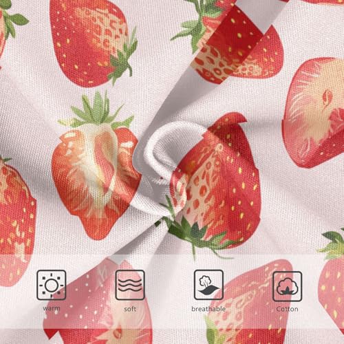 Wusikd Strawberries Girls' Underwear Cotton Pink Girls Briefs Soft Toddler Underwear 2T3