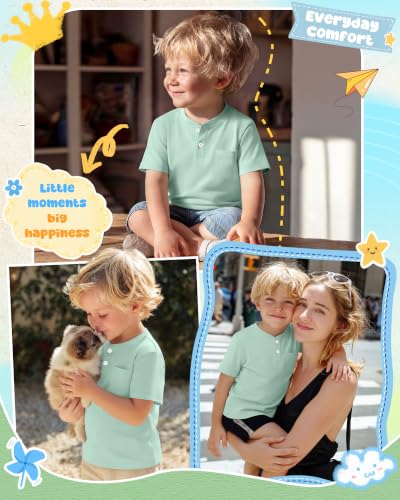 Image of Toddler Boys Cotton Henley T Shirts
