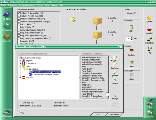 tulox Sprachtrainer PC Latein - Vokabeltrainer, Konjugations- und Grammatiktrainer mit großem vertontem E-Wörterbuch