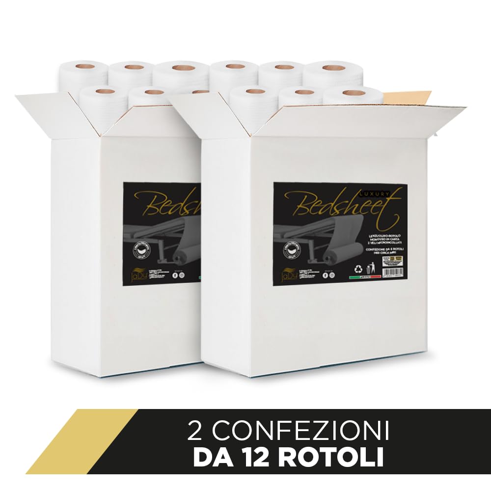 JaDy - rotolo carta lettino massaggio rotoli carta lettino carta lettino massaggio lettino medico rotolo carta lenzuolino medico per lettino rotolo lettino estetista H 60 Circa 80MT (12)