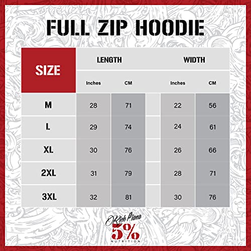 5% Nutrition Rich Piana Men's Bodybuilding Weightlifting Workout Gym Full Zip Up Hoodie Pullover Hoodie3
