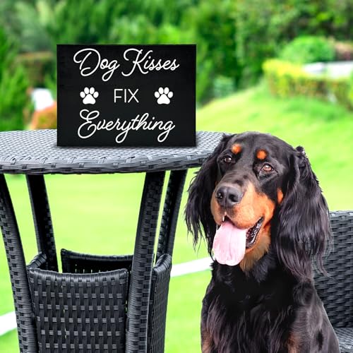 Dog-Kisses-Fix-Everything-Wooden-Sign-Funny-Dog-Lover-Gift-8×6-Inch-Wall-or-Shelf-Decor-Made-in-USA Dog Kisses Fix Everything Wooden Sign Funny Dog Lover Gift 8×6 Inch Wall or Shelf Decor Made in USA