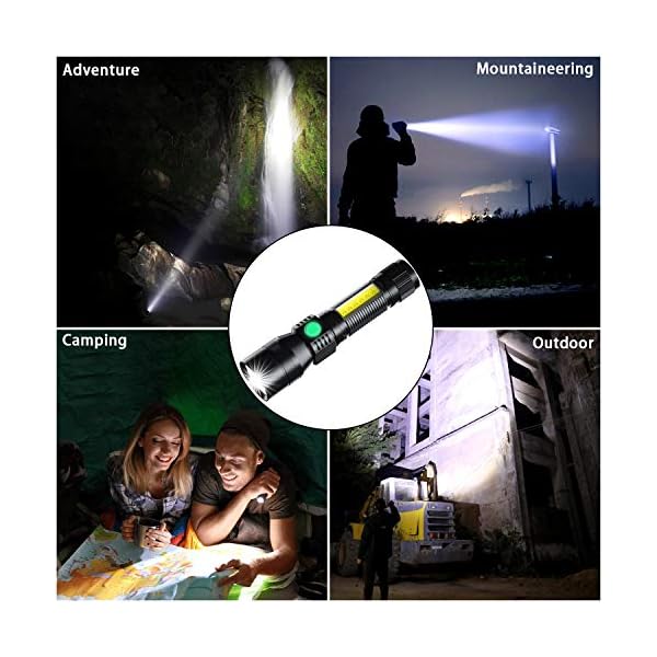 AOMEES UV Taschenlampe LED Extrem Hell, Zoombar, Rotlich und Weißes Licht COB Arbeitsleuchte, USB Aufladbare… – Bild 8