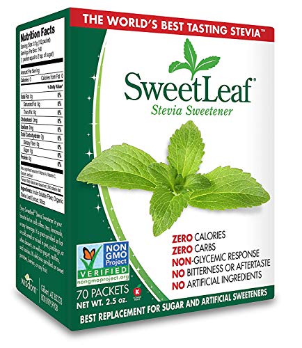 SweetLeaf Natural Stevia Sweetener, 70 Count - 5 Pack