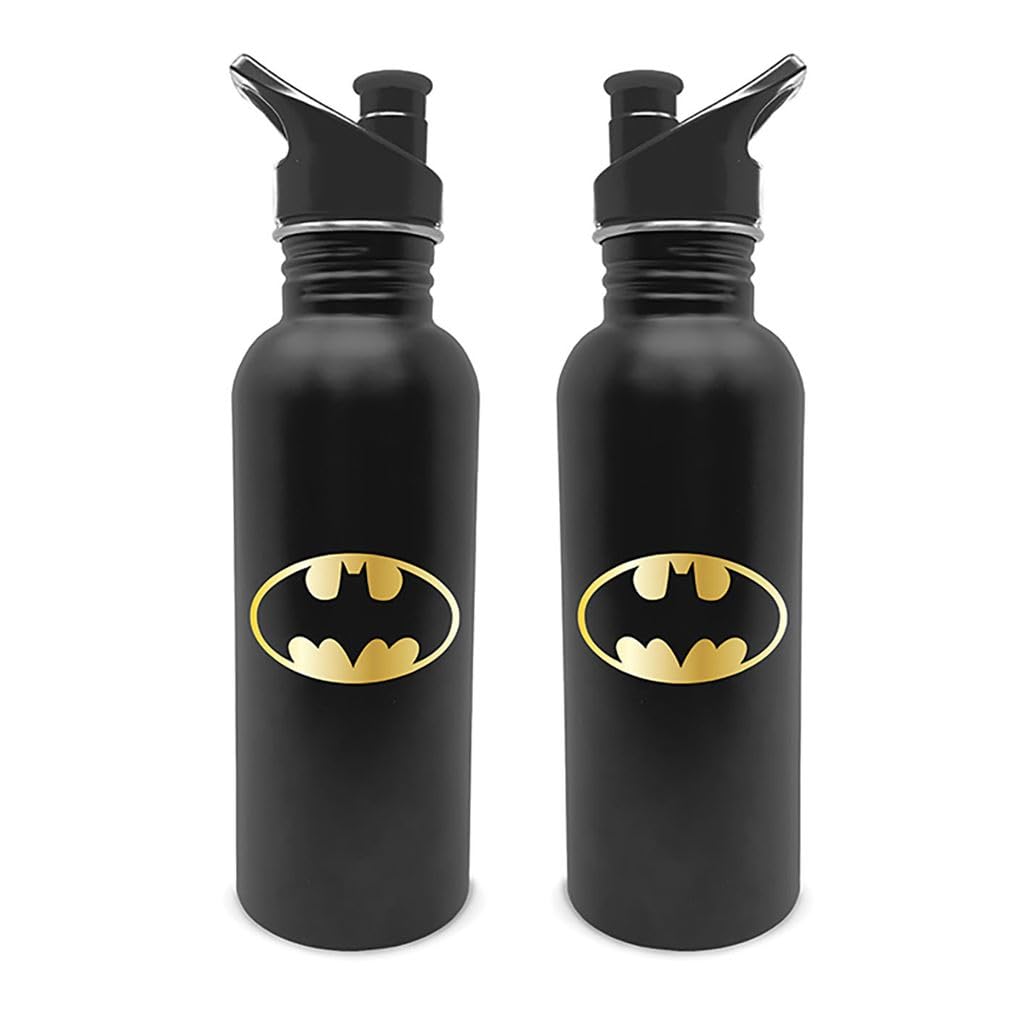 Pyramid International Colour Batman (Symbol) Metal Canteen Bottle, Premium Leakproof Design, 25 Fl Oz / 700Ml, One Size