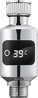 Termómetro de ducha digital LED ABS, termómetro de temperatura de grifo de agua para baño doméstico, apto para tubería de 1/2 pulgada
