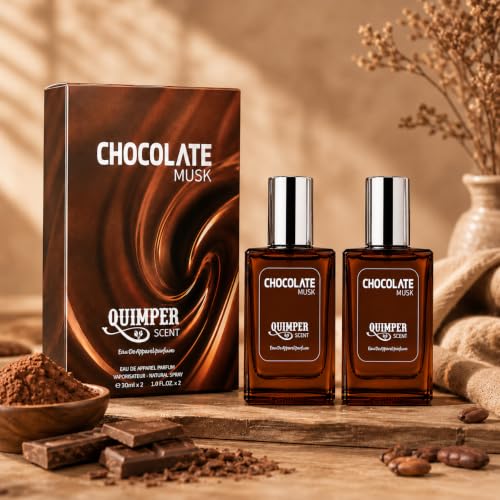 Image of Quimper Chocolate Musk 30ml Unisex Eau De Perfume - Sweet Chocolate & Warm Musk Fragrance, Long Lasting Perfume Spray for Men & Women, Daily Wear Use Premium Scent Pack of 2