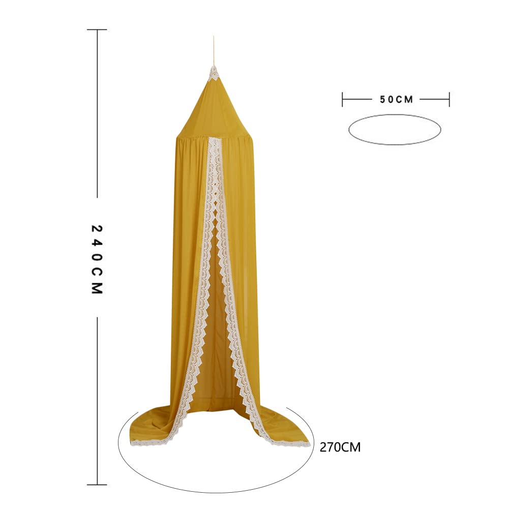 Betthimmel, Baby Baldachin Betthimmel Kinder Bett Aus Chiffon Insektennetz Deko Moskitonetz für Kinderbett Hängende Moskiton für Schlafzimmer Ankleidezimmer Spiel Lesen Zeit,Weiß,(Höhe: 240cm)