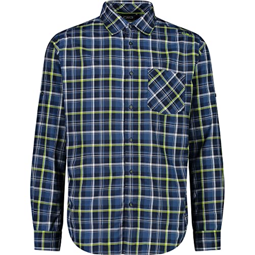 CMP Herren Funktions Hemd, b.Blue-Dusty Blue-Limegreen, 58