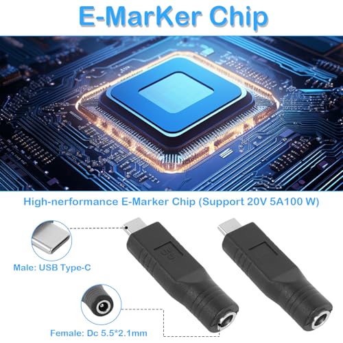 Cable adaptador USB C a DC para Starlink Mini, pack 2 miniatura 4