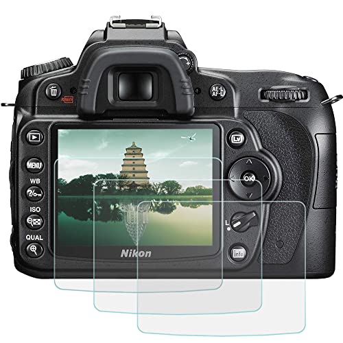 Fire Rock Screen Protector for Nikon D90 D7000 D700 D300S, 2 Pack Tempered Optical Glass