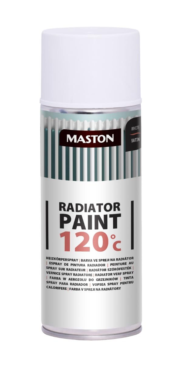 MASTON Heater Spray Paint 400 ml Satin White