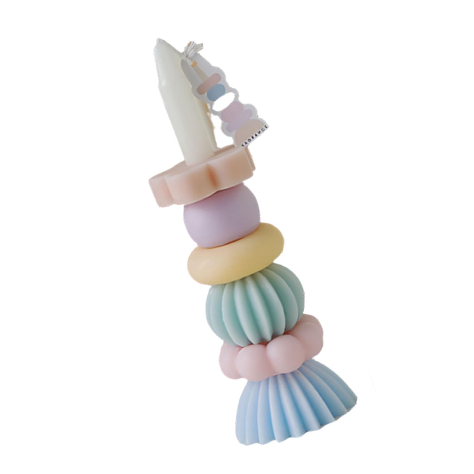 Jazuaiao Rainbow Stacking Scented Soybean Waxes Aromatherapies Home Decors Birthday Present for Women Friend Soybean Waxes Aromatherapies Gift