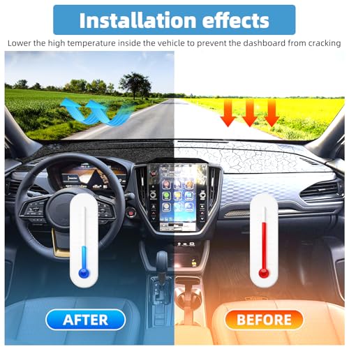 Image of Dash Cover Mat Compatible with Subaru Forester 2025 2026 Non-Slip Dashboard Cover Mat Sunshade UV Rays Protector Interior Accessories