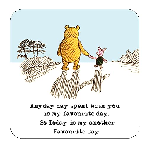Bestie Friend Sister Brother Gift 'Any Day spent with you is my Favourite Day' The pooh and pig quote Funny Coaster