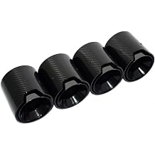 Compatible For BMW M2 M3 M4 Carbon Fiber Exhaust Tips G80 G81 G82 G83 G87 M Performance Carbon Fiber Black MufflerCarbon fiber black