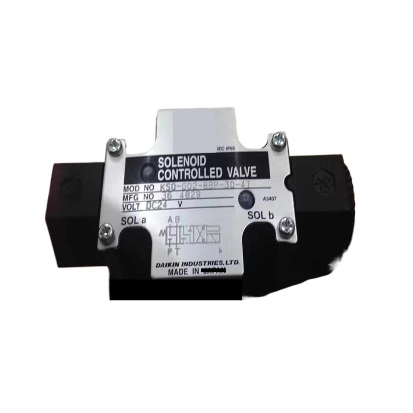 Vanne hydraulique à commande solénoïde KSO-G02-4CA-30 distributeur étanche huile