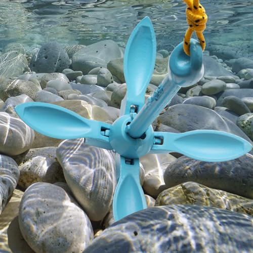 BocBoz Kayak Anchor Boat Anchor for Kayaks, Canoes, SUP Paddle Boards & Jet Skis, Folding Anchor with 40ft Anchor Tow Rope and Carrying Bag- 3.5 lb-Orange by BocBoz - Image 5