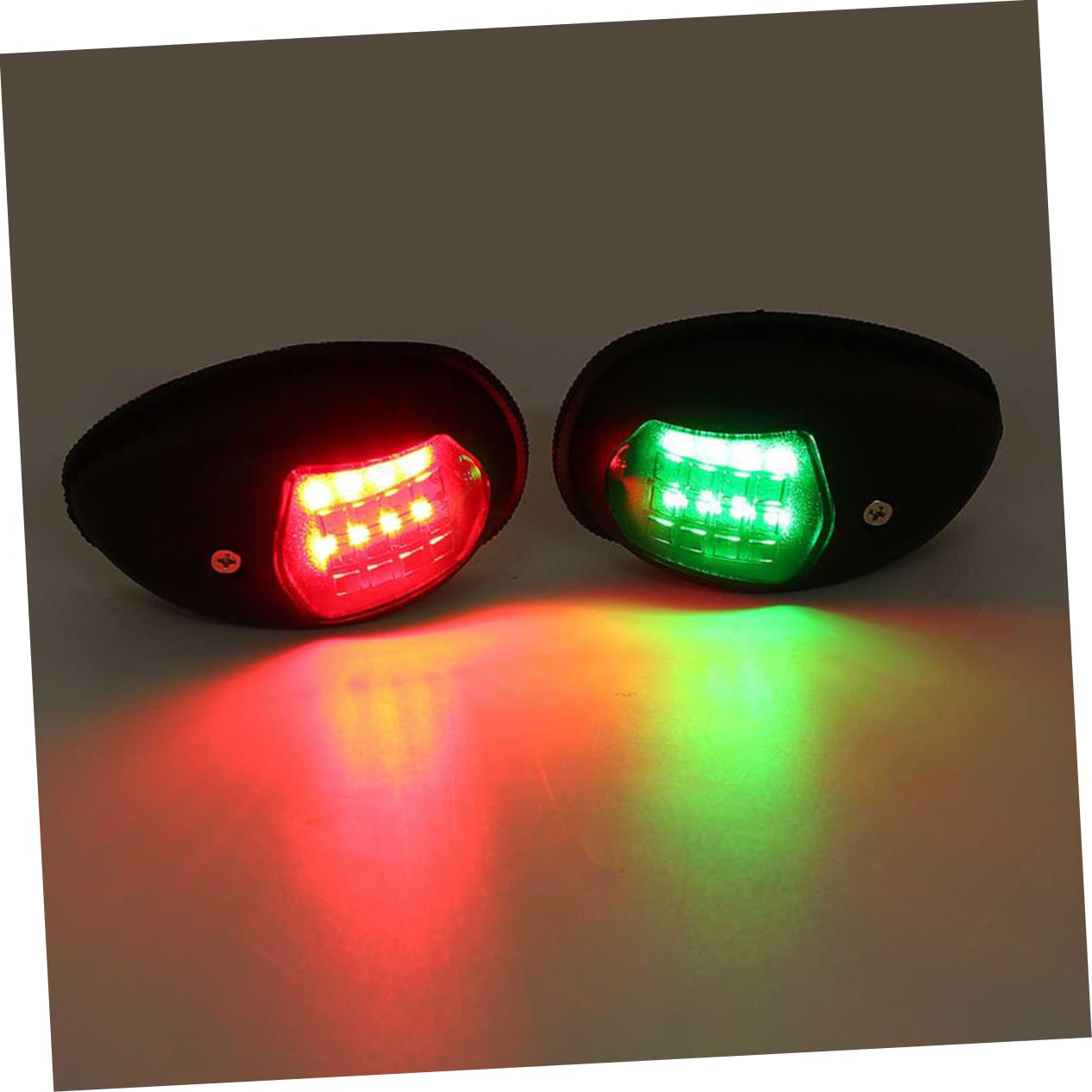TOYANDONA 2pezzi Led Per Barche Marina Per Prua Poppa e Marcia Adatta Pontoni Yacht e Imbarcazioni Diporto Design Ottico Rosso e Verde Tenuta Anti-vapore