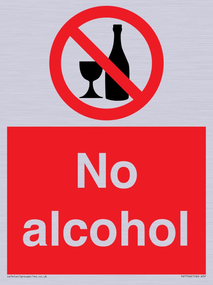 No alcohol Sign - 150x200mm - A5P
