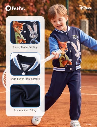 Image of Disney Marvel Bomber Jacket Spider Man Toy Story Cars Varsity Cardigan2-13Y | Officially Licensed Snap Button Coat,Fall Star Wars Graphic Cloth Top,Hulk Venom Stitch Mickey Lightning Mcqueen Kids Apparel