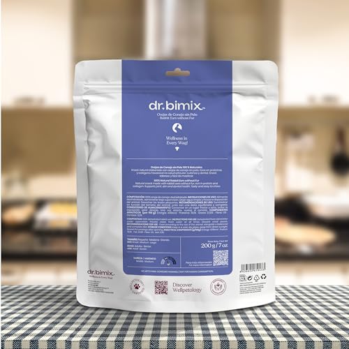 dr. bimix Natürliche Snacks für Hunde- Kaninchenohren ohne Fell 200 g + Entenhälse 500 g | Leckerlis reich an Protein, Kollagen und Mineralien | pflegen Zähne, Gelenke und Verdauung-2