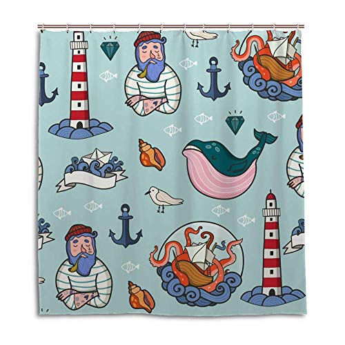 Rideau de douche polyester anti-éclaboussures 183x183 lavable en machine - 2