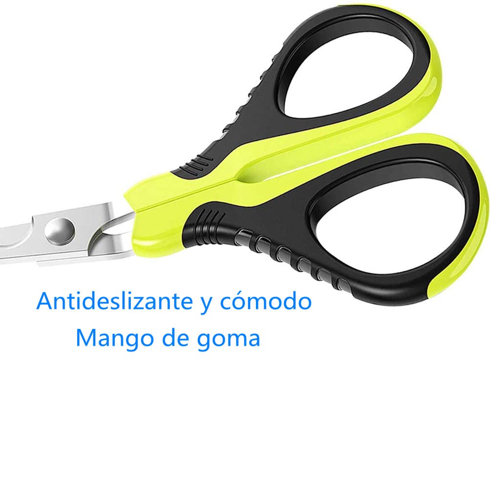 Voarge Coupe-ongles professionnel en acier inoxydable pour chiens, petits animaux et lapins, ciseaux en acier inoxydable Design incurvé de 25 degrés