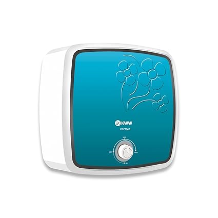 KWW Centara Storage Vertical Water Heater 15 Litre | BEE 5 Star Rated | Suitable High Rise Buildings | Wall Mounting | Rust And Shock Proof | Temperature Control Knob