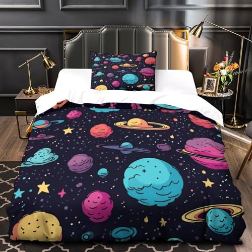 Housse de couette microfibre avec fermeture éclair pour lit simple 135x200