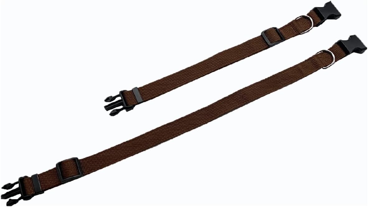SALO Nylon Dog Collar, Adjustable Dog Collars for Medium Large Dogs, 1 Inch Wide (5/8" x 11-16", Brown) image 4