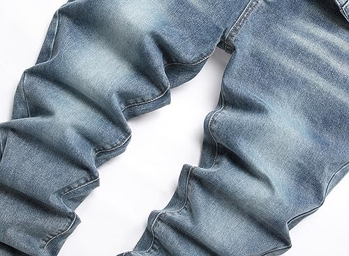 Men's Slim Fit Stretch Jeans Ripped Skinny Jeans for Men, Fashion Straight Leg Comfort Flex Waist Cargo Denim Pants - Image 4