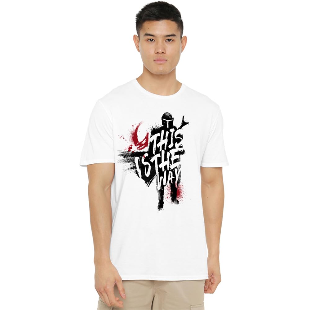 Star Wars This is The Way Inked Unisex T Shirt, White, XX-Large