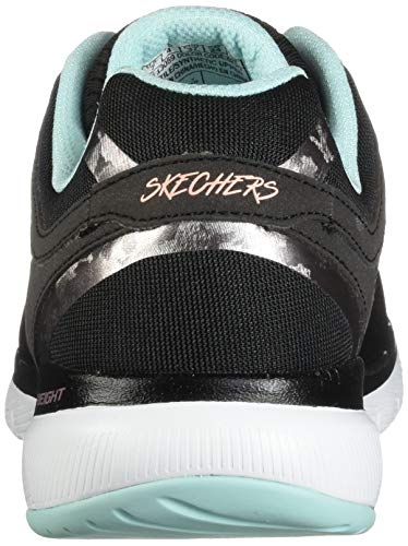 Tênis Skechers Flex Appeal 3.0 - Moving Fast Preto/Turquesa 35
