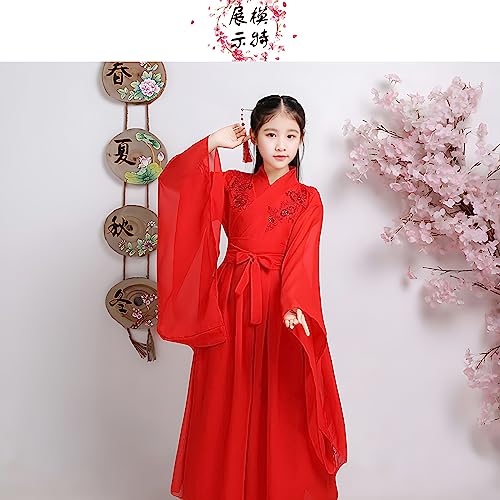 Disfraz tradicional chino Hanfu para niña otoño e invierno miniatura 4