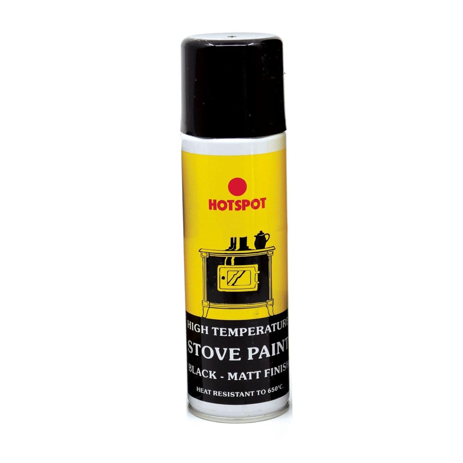 HOCHSTE Hotspot Stove Paint, Durable, Long-Lasting Protection, Fast-Drying and Easy-to-Apply, Scratch-Resistant, Rust-Preventive, Stoves, Fireplaces, Wood Burners, Heat-Resistant, (450ml)