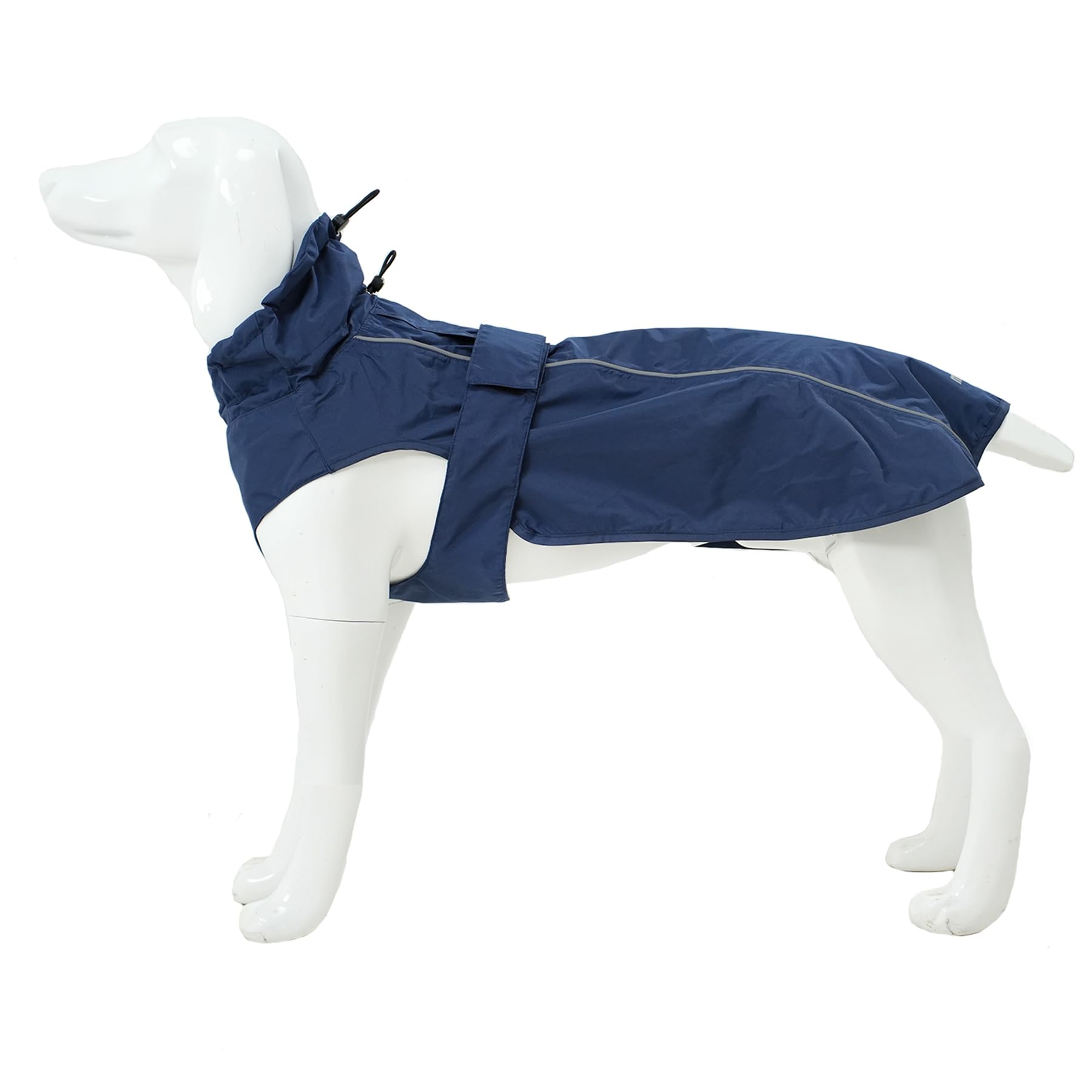 Waterproof Dog Raincoat with Reflective Strip, Adjustable Breathable Rain Coat Jacket with Leash Hole for Dogs (Navy, XXL(25-35kg)) โ image 1