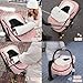 ACRABROS Car Seat Cover Baby: Winter Infant Carseat Canopy for Boy Girl Newborn, Zipper Peeping Window, Warm Cozy Cold Weather Waterproof Fitted, Pink