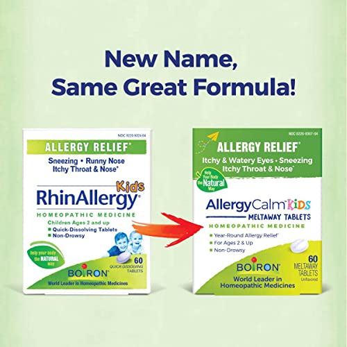 Boiron AllergyCalm Kids Tablets for Relief from Allergy and Hay Fever Symptoms of Sneezing, Runny Nose, and Itchy Eyes or Throat - 60 Count - image 2